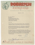 Two 1963 Agreements Signed by Moe Howard Regarding an Appearance by The Three Stooges at the ''Stampede Fun-Fest'' in Calgary -- Both Measure 8.5'' x 11'', Very Good Condition